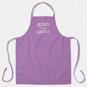 Koning van de Grill lavender aangepaste moderne bb Schort (Voorkant)