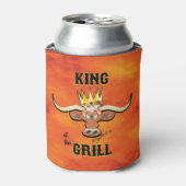 Koning van de Grill - Longhorn Steer Blikjeskoeler (Blikje Voorkant)