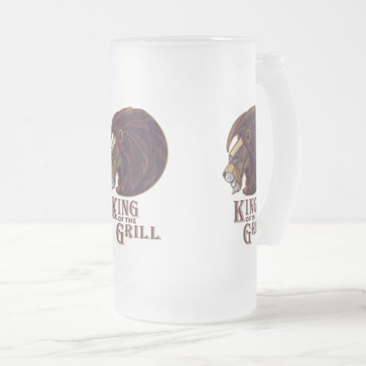 Koning van de Grill Matglas Bierpul (Voorkant rechts)