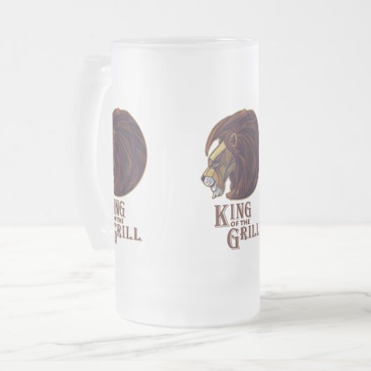 Koning van de Grill Matglas Bierpul (Voorkant links)
