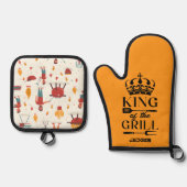 Koning van de Grill Ovenwant & Pannenlap Set (Voorkant)