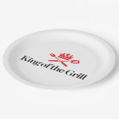 Koning van de Grill Papieren Bordje (Gekanteld)