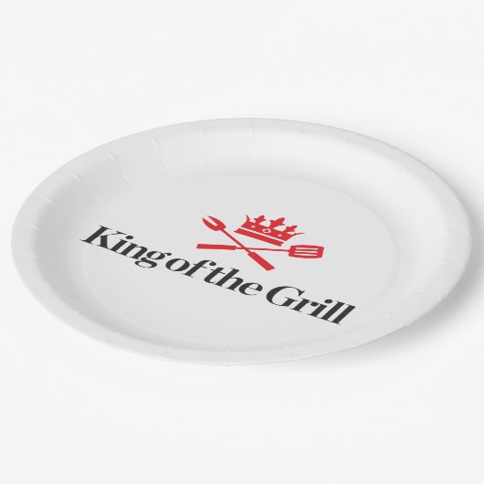 Koning van de Grill Papieren Bordje (Gekanteld)