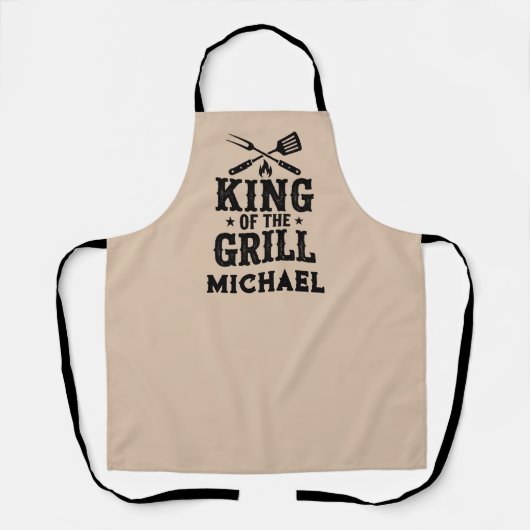 Koning van de Grill Persoonlijk BBQ Schort voor Va (Voorkant)