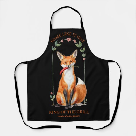 Koning van de Grill Pittige Vos BBQ Kookschort  Schort (Voorkant)