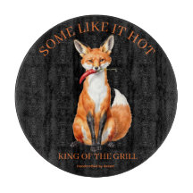 Koning van de Grill Pittige Vos Ronde Snijplank