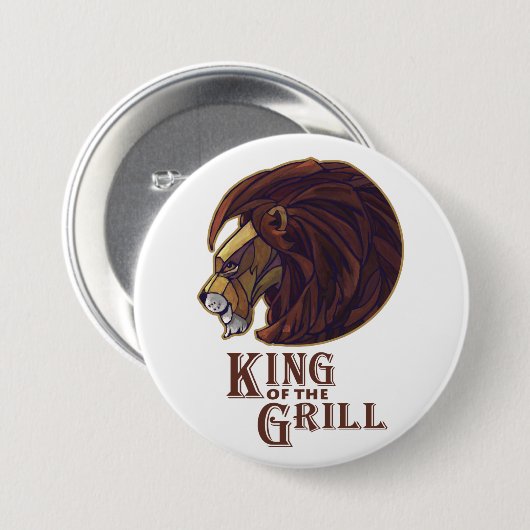 Koning van de Grill Ronde Button 7,6 Cm (Voorkant /achterkant)