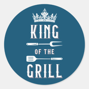 Koning van de Grill Ronde Sticker