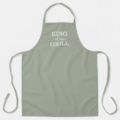 Koning van de Grill salie groen solide moderne gew Schort (Voorkant)