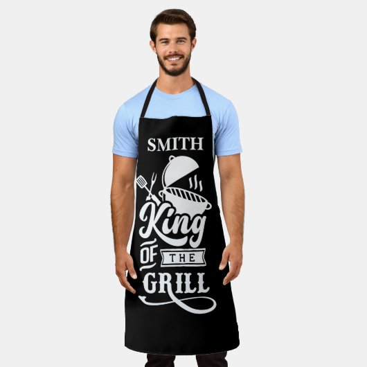 Koning van de Grill Schort (Gedragen)