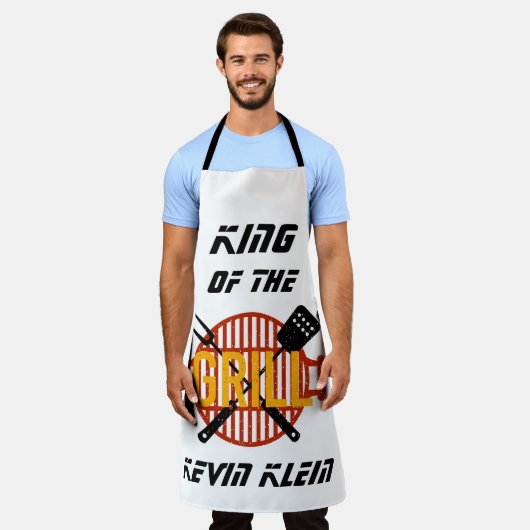 Koning van de Grill Schort (Gedragen)