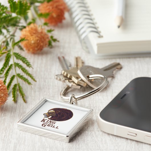 Koning van de Grill Sleutelhanger (Zijkant)