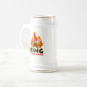 Koning van de grill stein bierpul (Voorkant links)