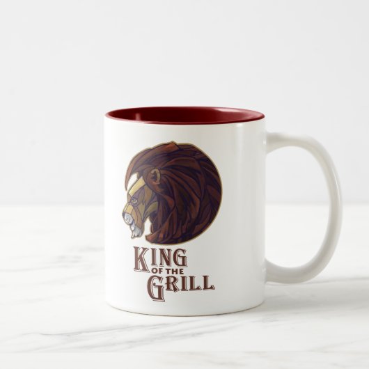 Koning van de Grill Tweekleurige Koffiemok (Rechts)