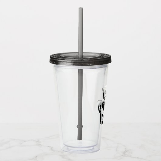 Koning van de Grill Typografie Acryl Drinkbeker (Rechts)