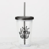 Koning van de Grill Typografie Acryl Drinkbeker (Voorkant)