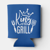 Koning van de Grill Typografie Blikjeskoeler (Achterkant)