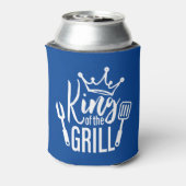Koning van de Grill Typografie Blikjeskoeler (Blikje Achterkant)