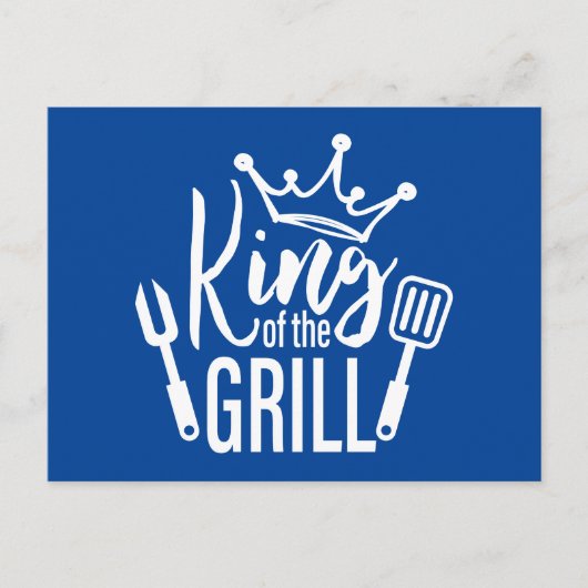 Koning van de Grill Typografie Briefkaart (Voorkant)