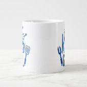 Koning van de Grill Typografie Grote Koffiekop (Voorkant)