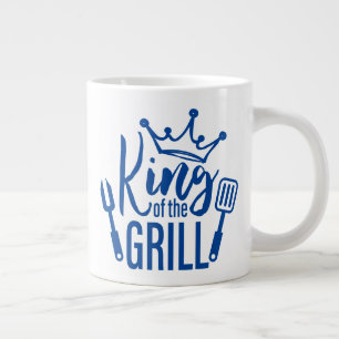 Koning van de Grill Typografie Grote Koffiekop