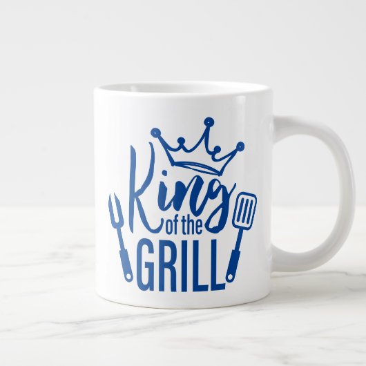 Koning van de Grill Typografie Grote Koffiekop (Rechts)