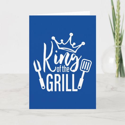 Koning van de Grill Typografie Kaart (Voorkant)