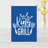 Koning van de Grill Typografie Kaart (Gele Bloem)