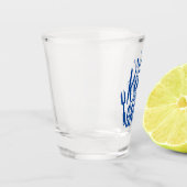 Koning van de Grill Typografie Shot Glas (Links)