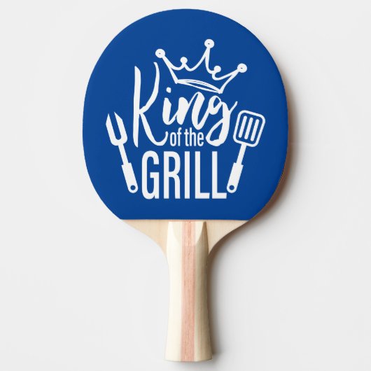 Koning van de Grill Typografie Tafeltennisbatje (Voorkant)