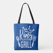 Koning van de Grill Typografie Tote Bag (Achterkant)