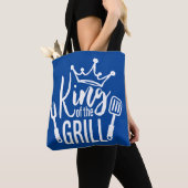 Koning van de Grill Typografie Tote Bag (Dichtbij)
