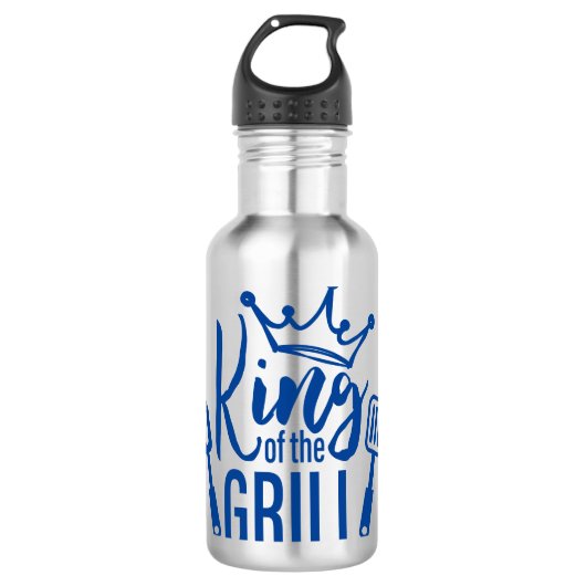 Koning van de Grill Typografie Waterfles (Voorkant)