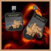 Koning van de Grill Uw Foto Ovenwant & Pannenlap Set