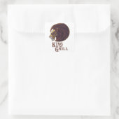 Koning van de Grill Vierkante Sticker (Tas)
