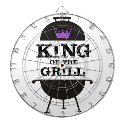 Koning van de Grill, zwarte Paarse kroon Dartbord (Voorkant)