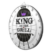 Koning van de Grill, zwarte Paarse kroon Dartbord (Voorkant Rechts)