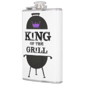 Koning van de Grill, zwarte Paarse kroon Heupfles (Links)