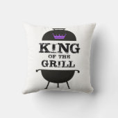 Koning van de Grill, zwarte Paarse kroon Kussen (Achterkant)