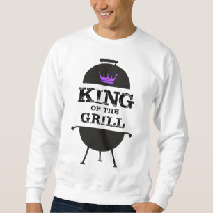 Koning van de Grill, zwarte Paarse kroon Trui
