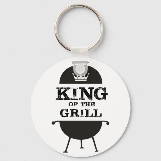 Koning Van De Grill, Zwarte Witte Kroon Sleutelhanger (Voorkant)