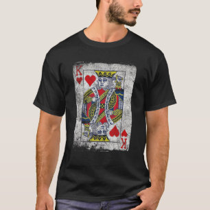 koning van de harten die kaarten spelen met hagel t-shirt