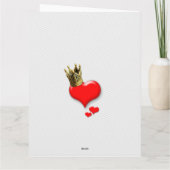 Koning van de harten hou van mijn man Valentijnska Kaart (Achterkant)