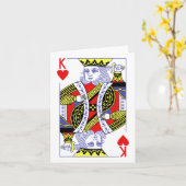 Koning van de hartenkoninklijke bloeskostuum Hallo Kaart (Gele Bloem)