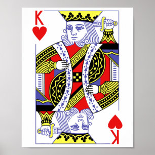 Koning van de hartenkoninklijke bloeskostuum Hallo Poster
