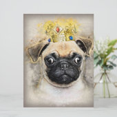 Koning van de honden, Funny Dog, Pug Lover Gift Menu (Staand voorkant)