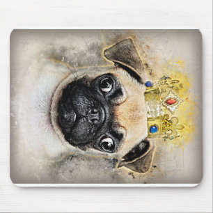 Koning van de honden, Funny Dog, Pug Lover Gift Muismat