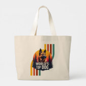 Koning van de honden grote tote bag (Achterkant)