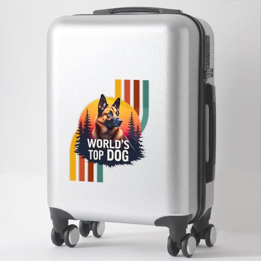 Koning van de honden sticker (Koffer)