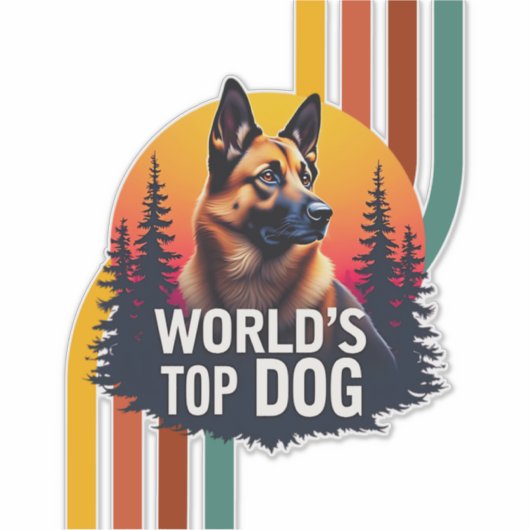 Koning van de honden sticker (Voorkant)